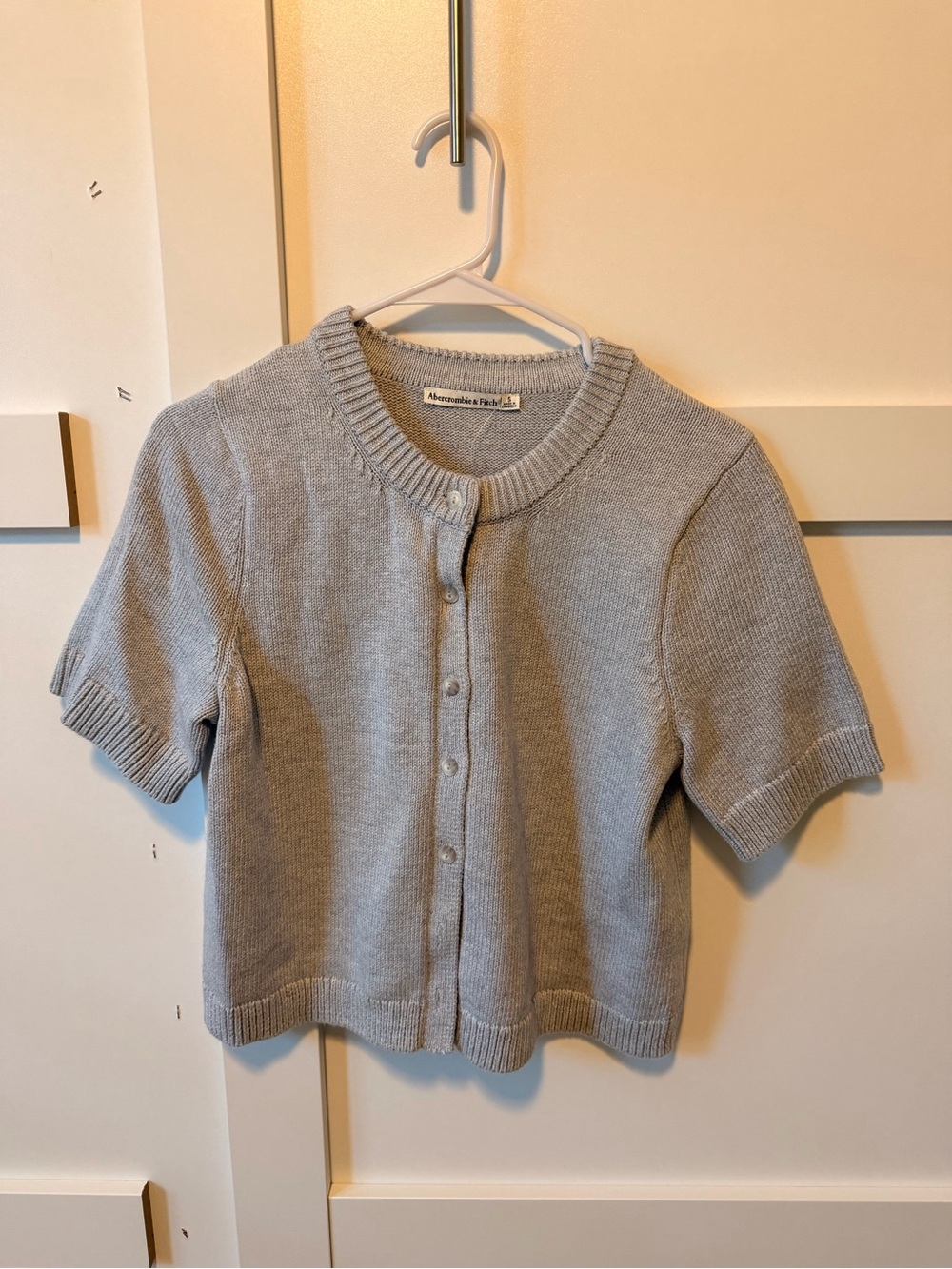 Abercrombie & Fitch Knit Short Sleeve Cardigan